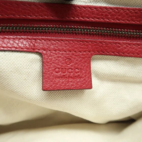 100% Authentic GUCCI GG Marmont Animalier Red Leather Shoulder Bag 1026-121724 - Picture 10 of 12